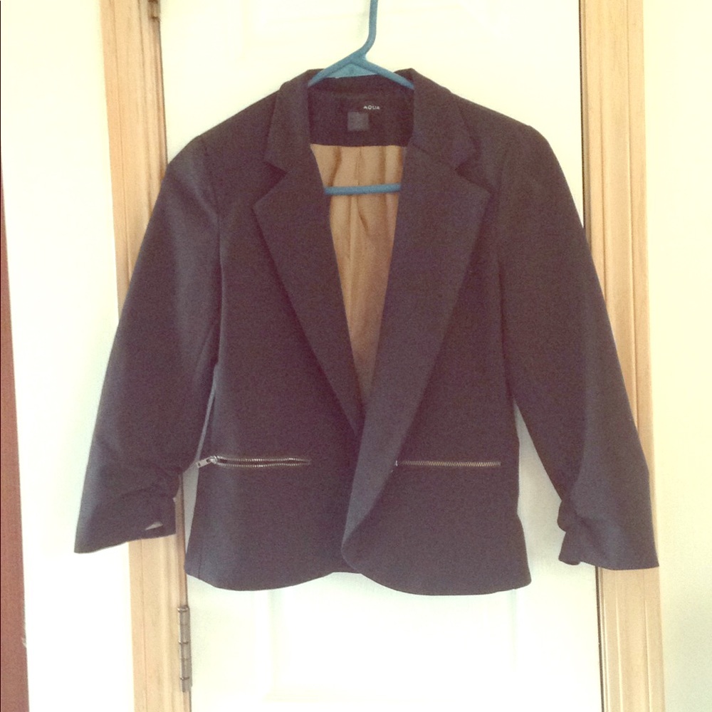 Aqua Black Blazer